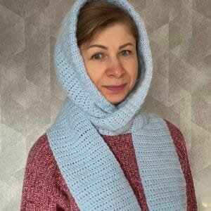 HoodedScarf1 Шарф-капюшон Cozy Scarf з пряжі з ангорою