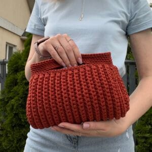 IMG_0256 Сумка-клатч Ridge Bag з трикотажної пряжі з рельєфним візерунком