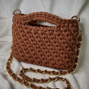 IMG_8332 Сумка Mini Bag з трикотажної пряжі з металевим ланцюжком