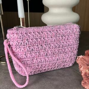 PinkClutch1 Клатч Shimmer Clutch з рафії з паєтками